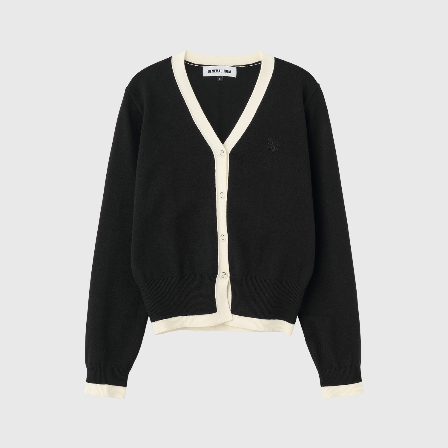 [GENERAL IDEA] ESSENTIAL COLOR-BLOCK CARDIGAN