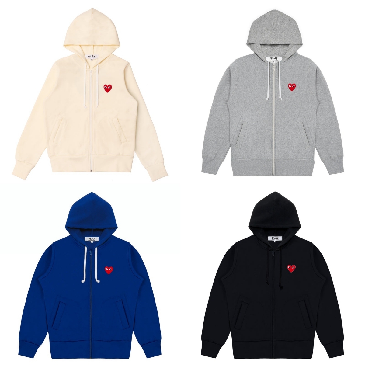 預購┃男女共版 川久保玲 CDG PLAY 刺繡 紅愛心 連帽外套