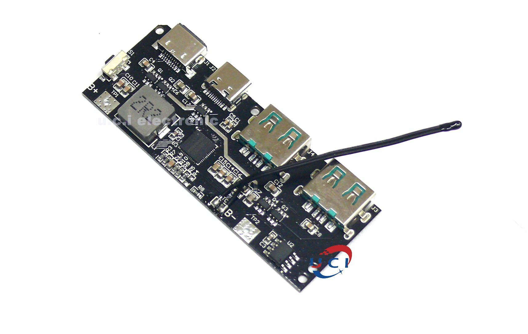 【UCI電子】 (10-7) 22.5W 5口雙向快充移動電源模組電路板diy主機板套料QC4+PD3.0