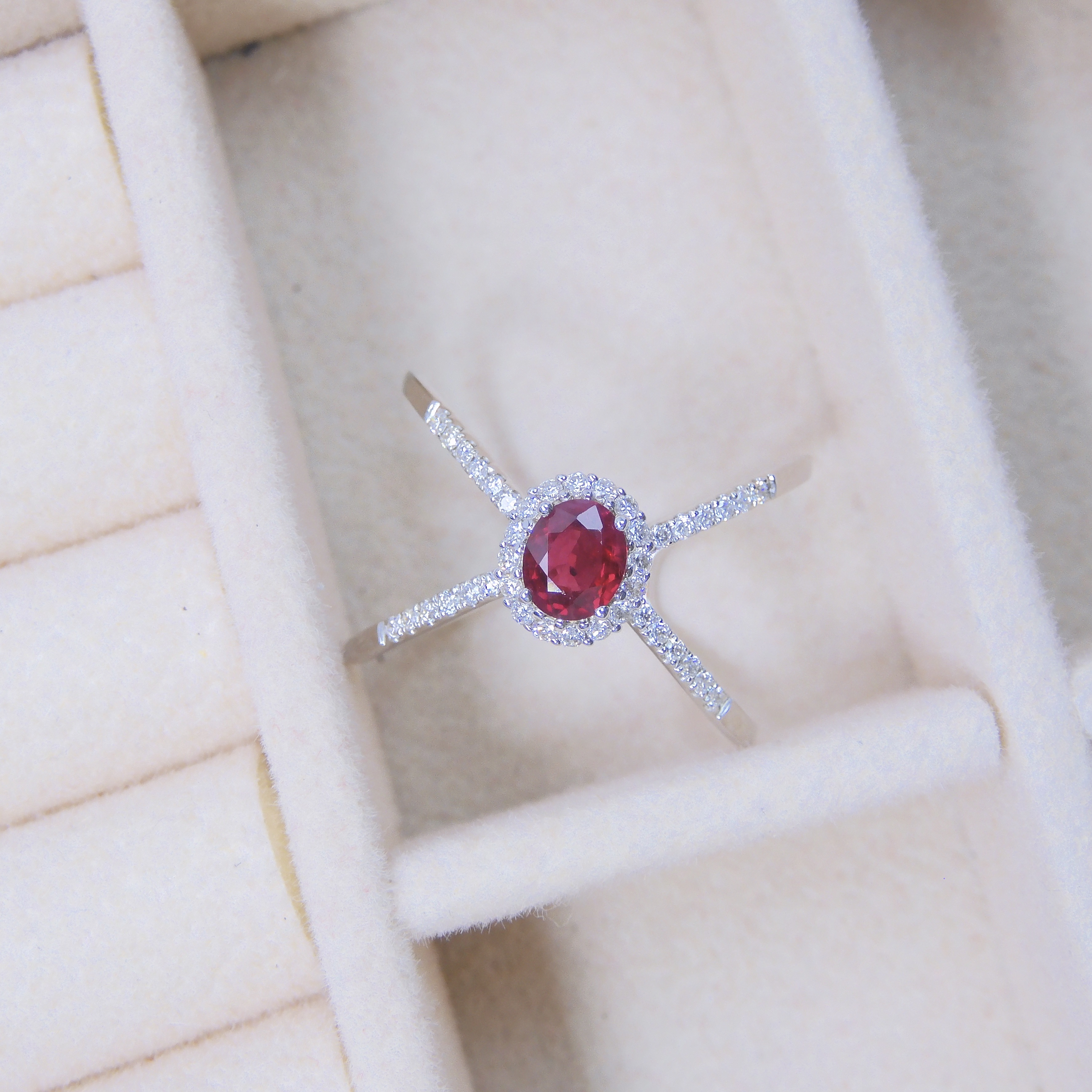 18K金 0.44ct 紅寶石戒指