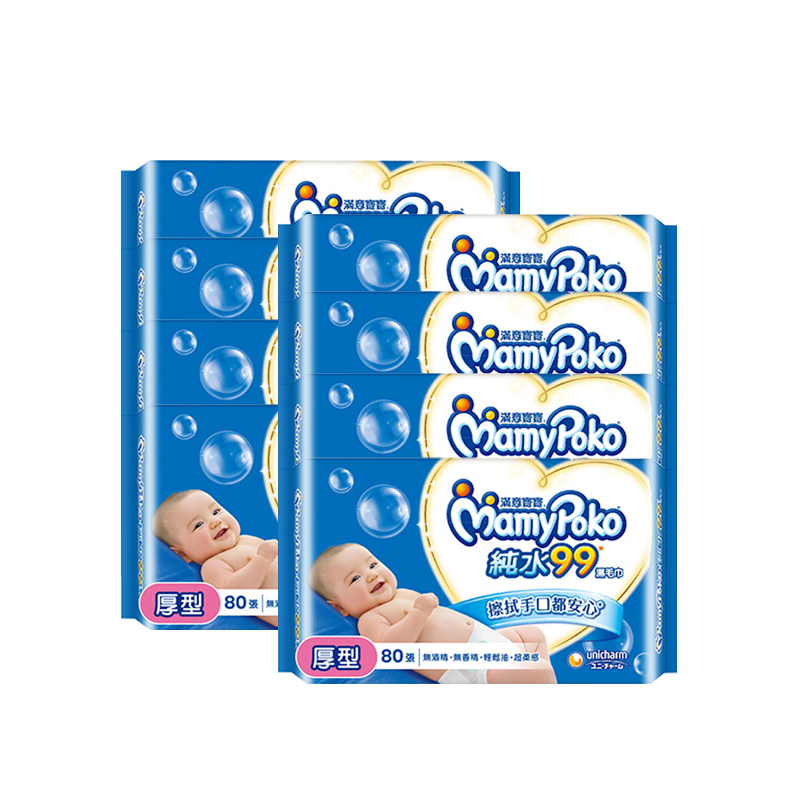 【箱購】MamyPoko 滿意寶寶 溫和純水厚型濕巾