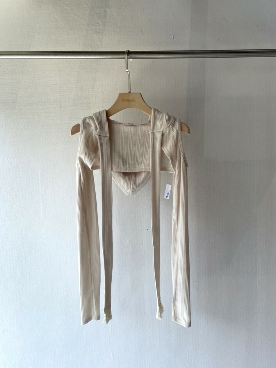 象牙白 造型連帽袖套