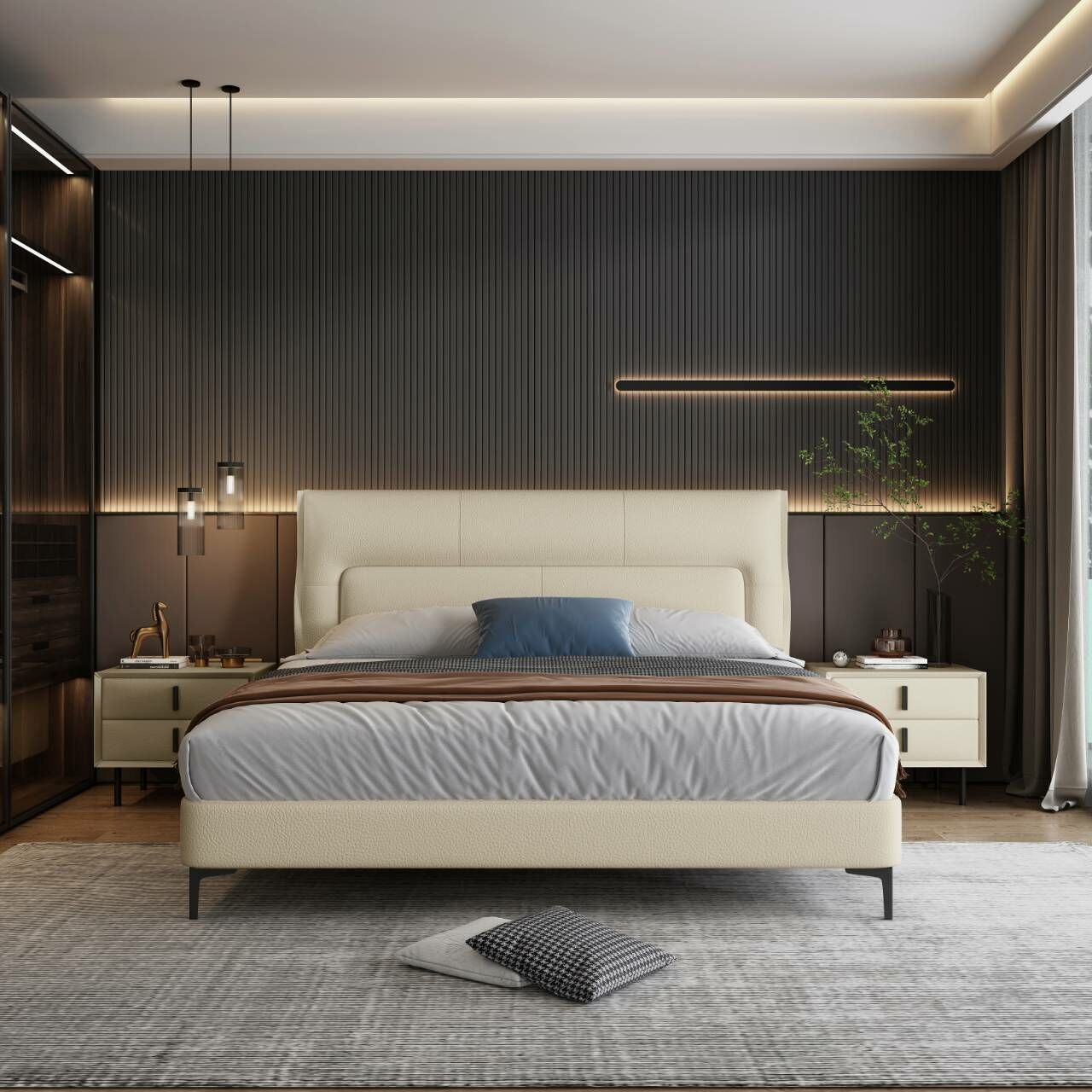 Stella | 限量一組 | 柔感真皮床檯組