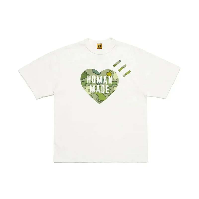 Human Made X KAWS Tee 迷彩愛心短T 白色 HUMAN-181CM [台灣現貨]