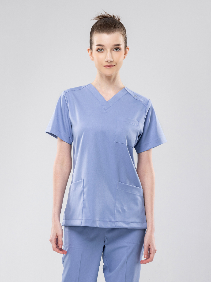 【 AB719-C2 】男女通用-刷手上衣-AB柔挺布-迷霧紫