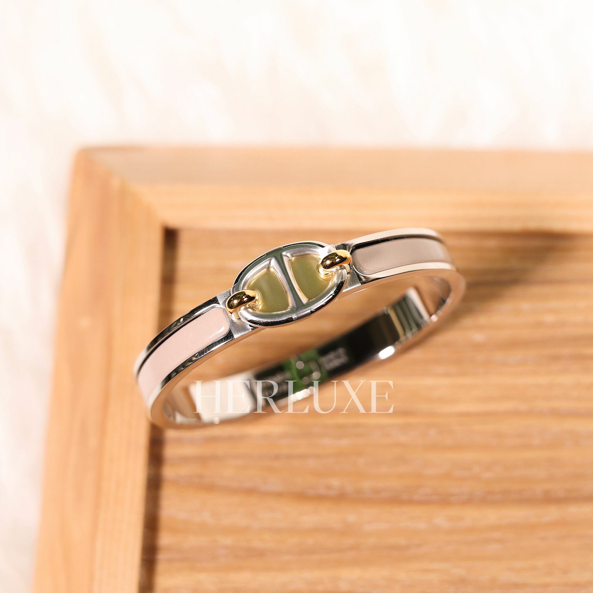 Mini clic chaine d’ancre bracelet pm marron glace ck