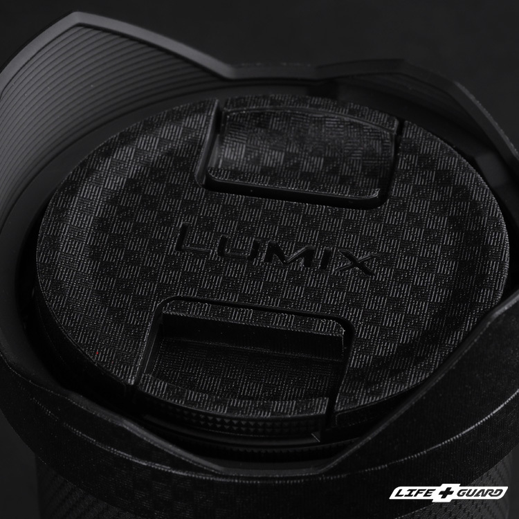 LIFE+GUARD 鏡頭貼膜安裝示意，適用 Panasonic LUMIX S 18mm F1.8