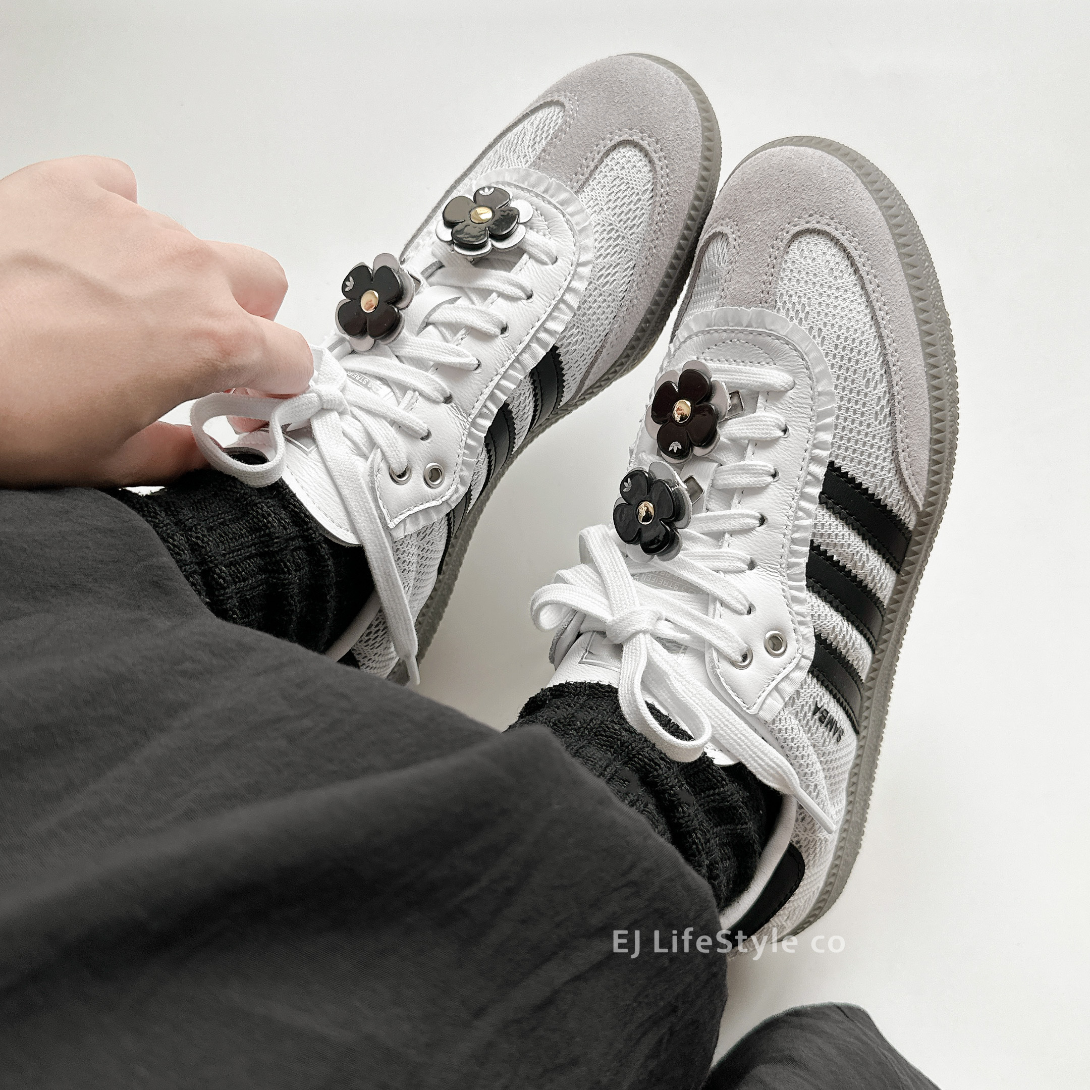 ADIDAS ORIGINALS SAMBA OG 小香風 蕾絲 芭蕾風 花花 女鞋 仿皮革 IH3371 / 現貨