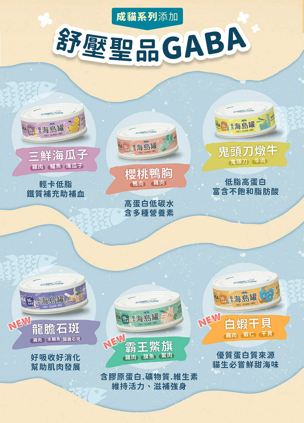 BlueBay海島貓罐Chill Island 龍膽石斑(成貓) 慕斯機能主食貓罐頭 80g