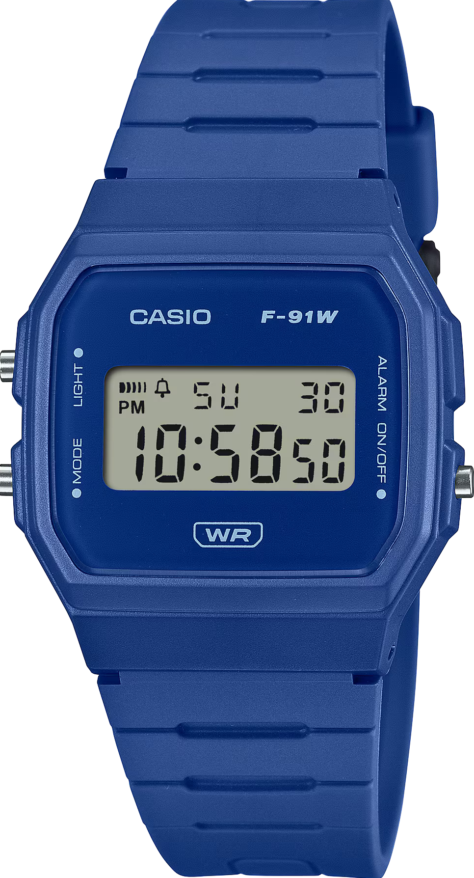 萬年鐘錶 - CASIO 鮮豔繽紛經典電子錶  F-91WB-2A1 錶徑35.2MM