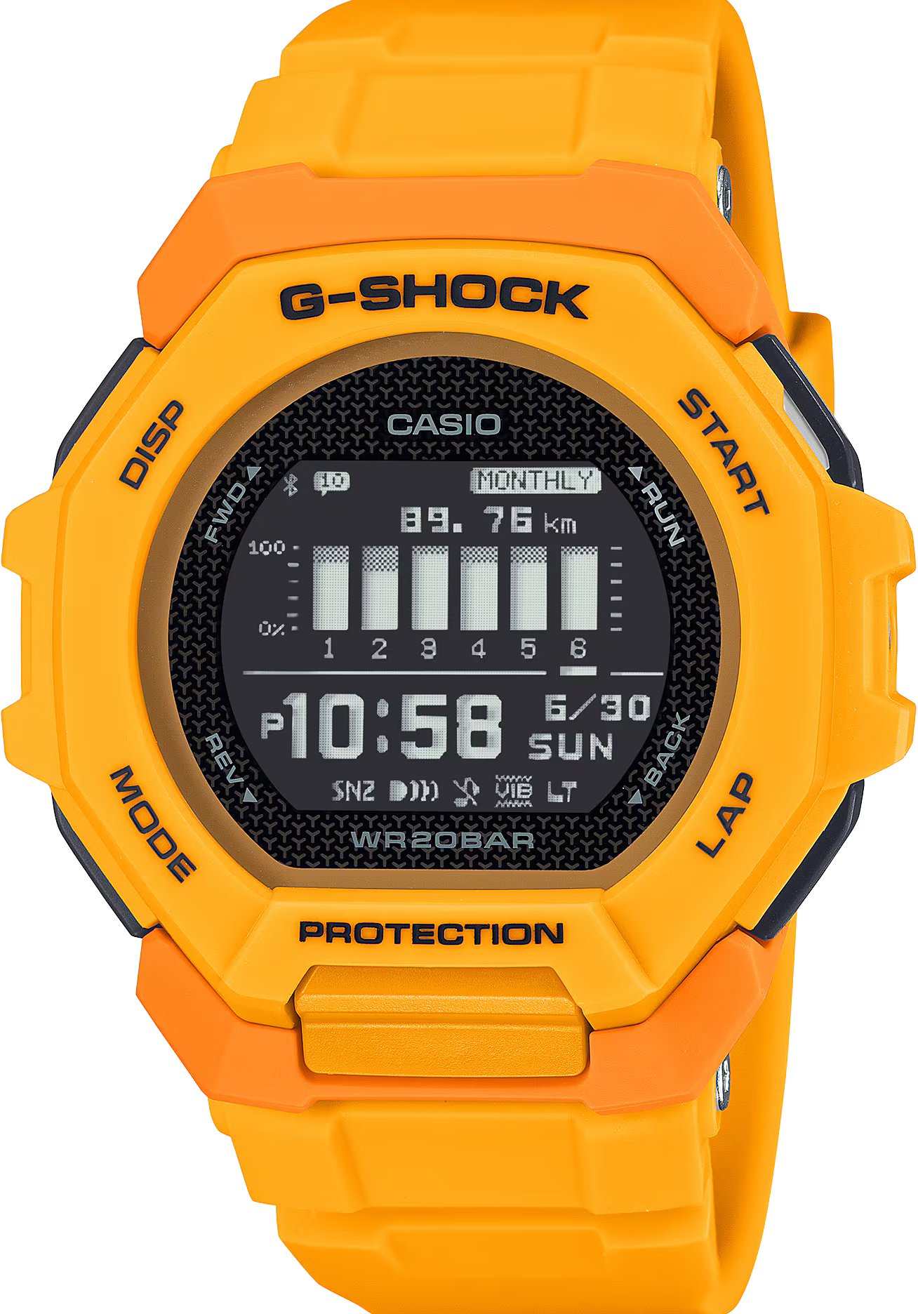 萬年鐘錶 - CASIO卡西歐  G-SHOCK    G-SQUAD藍芽多功能記步防震電子錶   GBD-300-9  錶徑 : 47.4 MM