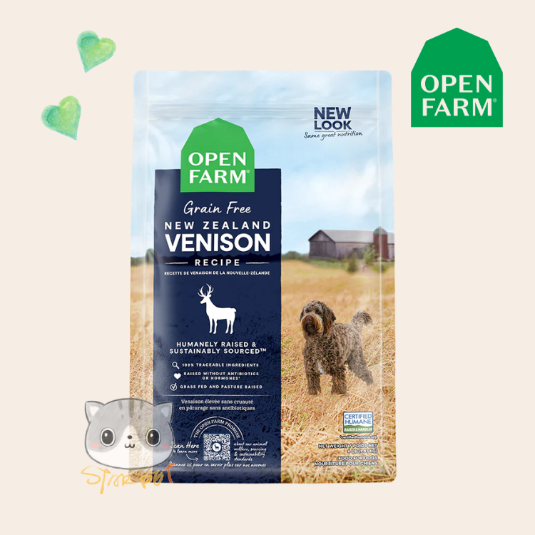 Open Farm VENISON Recipe dog food 22lb