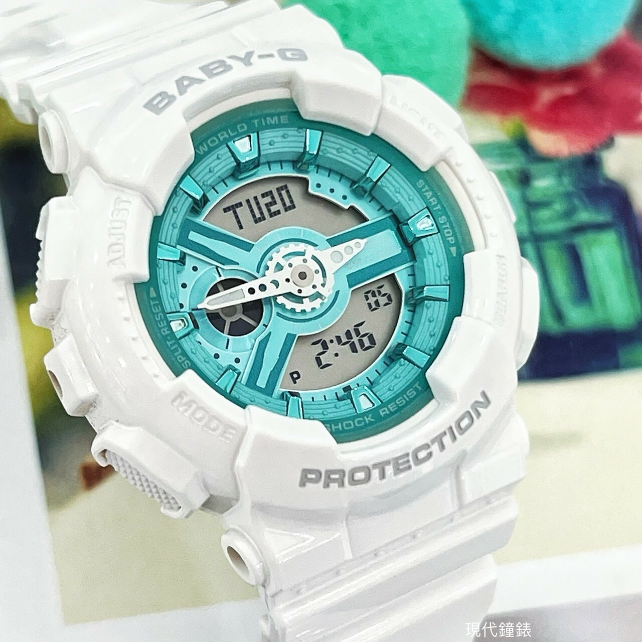 【Baby-G】冬季系列繽紛金屬雙顯腕錶BA-110XWS-7A  43.4mm 現代鐘錶