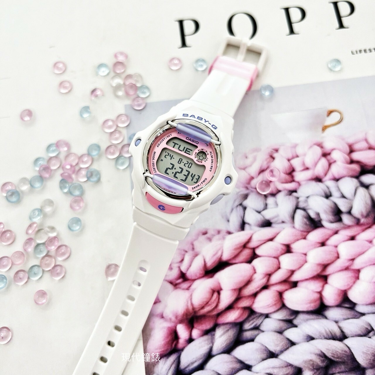 【Baby-G】夏日海灘多彩繽紛電子錶BG-169PB-7D 42.6mm 現代鐘錶