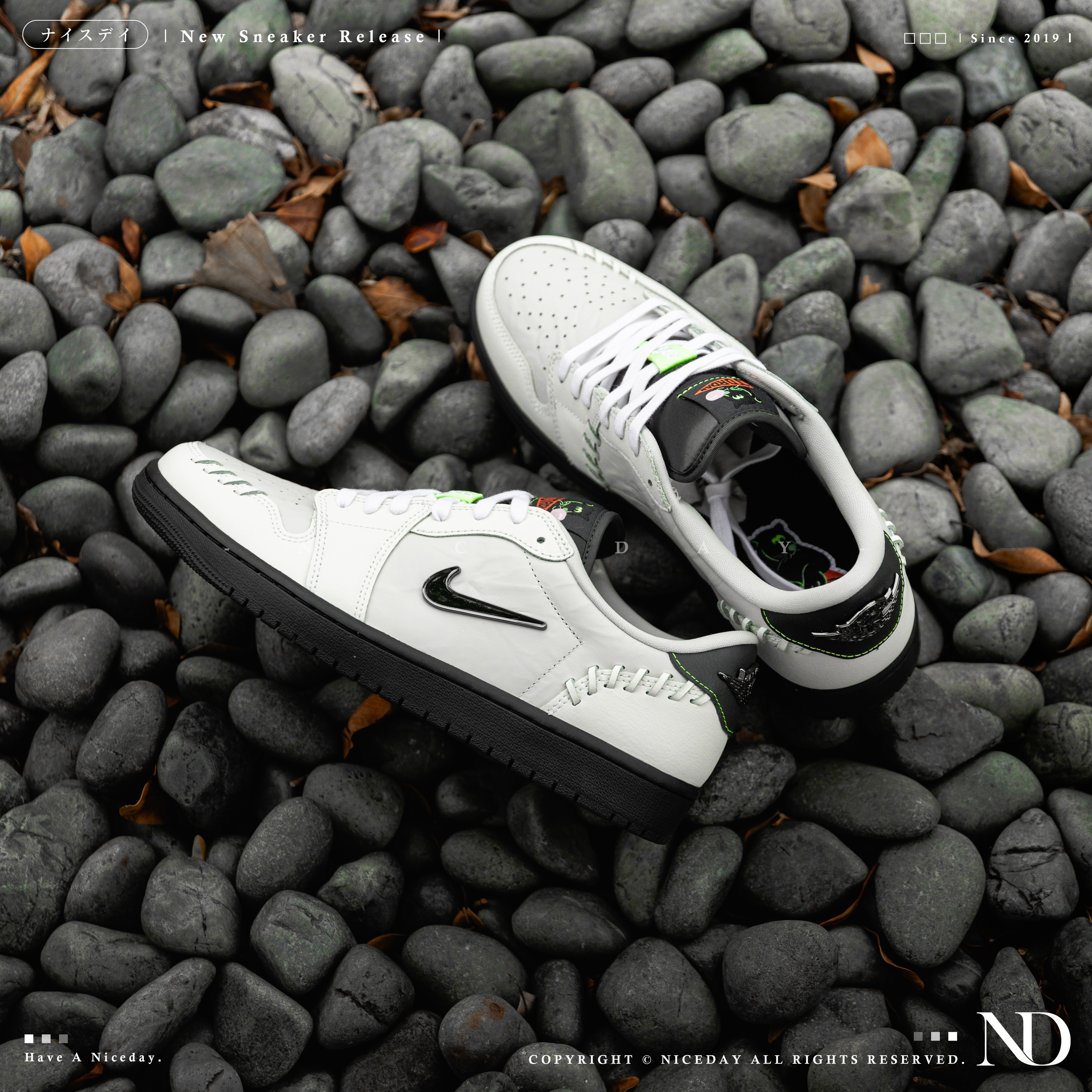 NICEDAY 代購 Air Jordan 1 OG Blcak Cat 黑貓 編織 喬丹一代 黑灰 特殊色 男女尺寸 HM3689-001