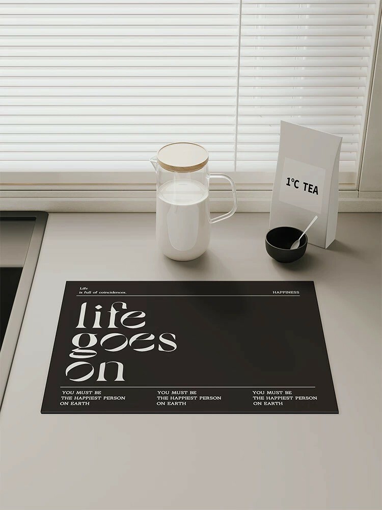 歐美大字母橢圓雲朵形狀吸水餐墊 / 3款