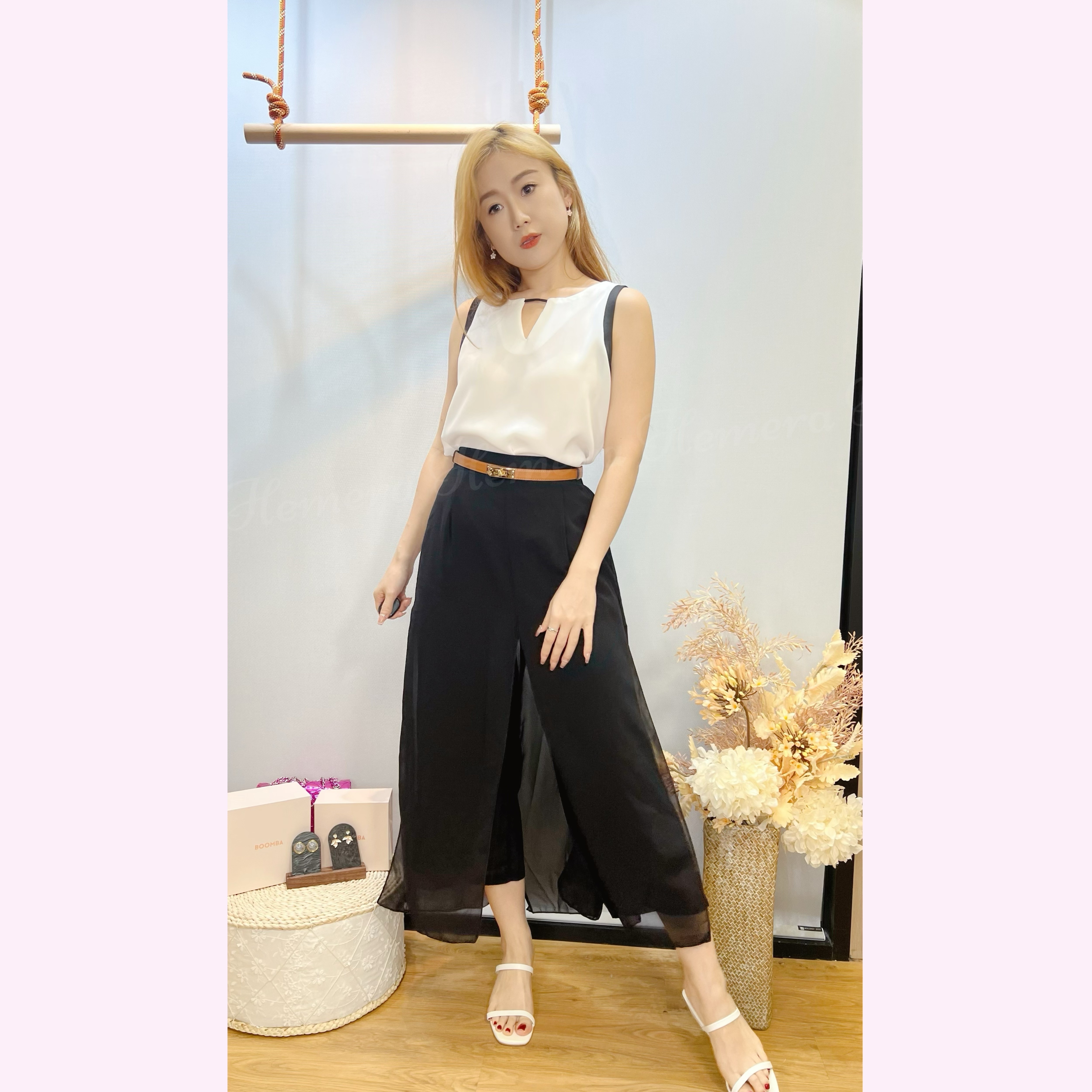 PT24S0836 雪紡公主7分褲