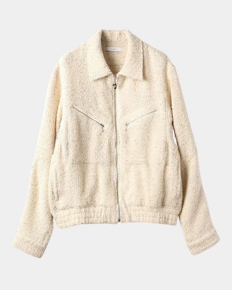 JIEDA TWEED ZIP KNI【美品】 JieDa / ジエダ TWEED ZIP SHIRT ツイード ジップ シャツ ジャケット