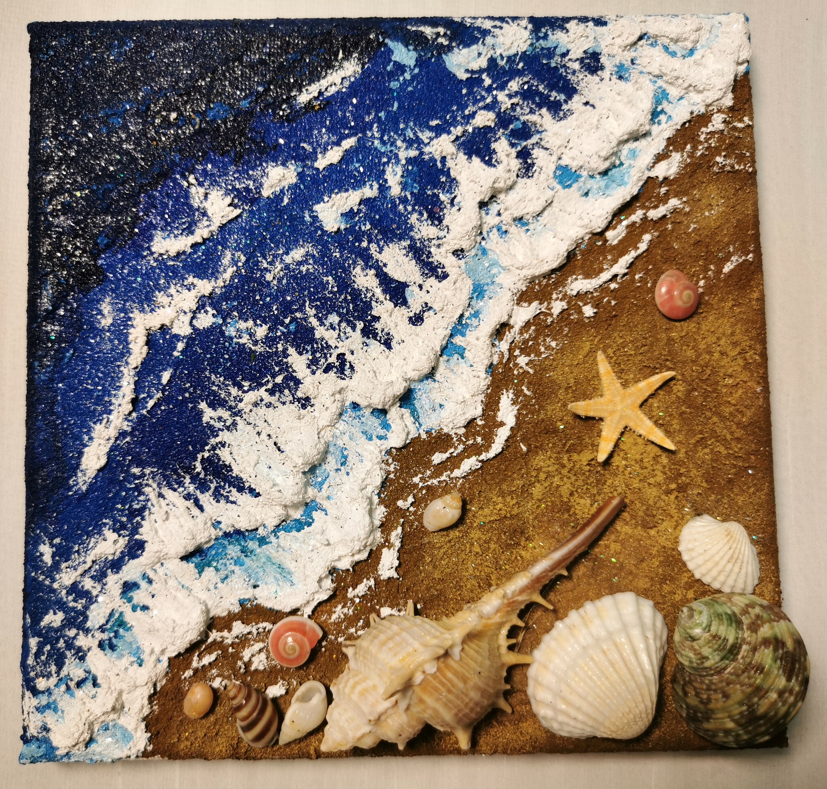 夏日海灘(肌理畫)