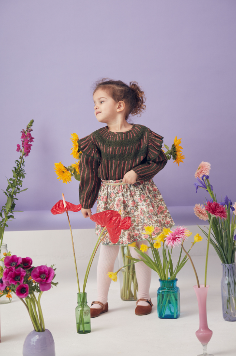 預購𓂃LOUISEMISHA│Janika Blouse復古條紋造型上衣．Khaki Copper Stripes