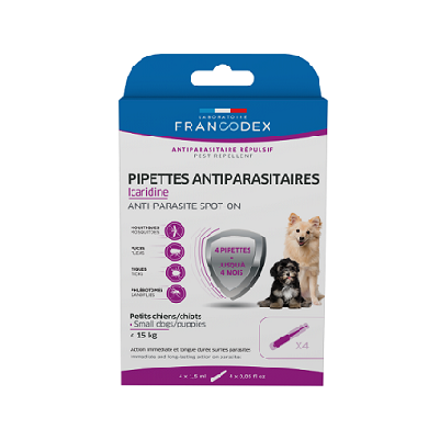 法國Francodex 犬用 驅蟲滴劑 15kg以下 4pcs