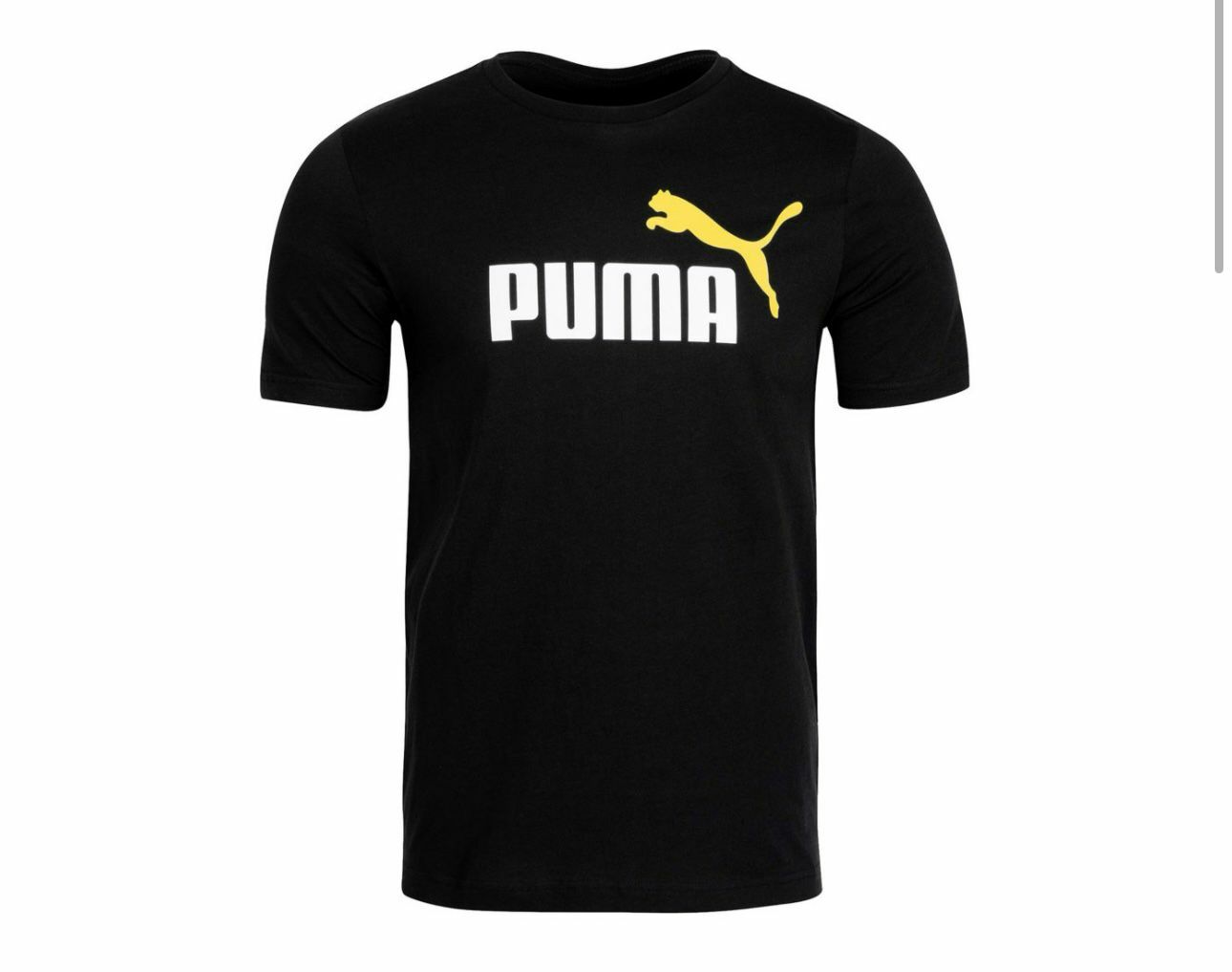 【預購】F082098 PUMA 男裝短袖上衣 (黑色配黃白LOGO)