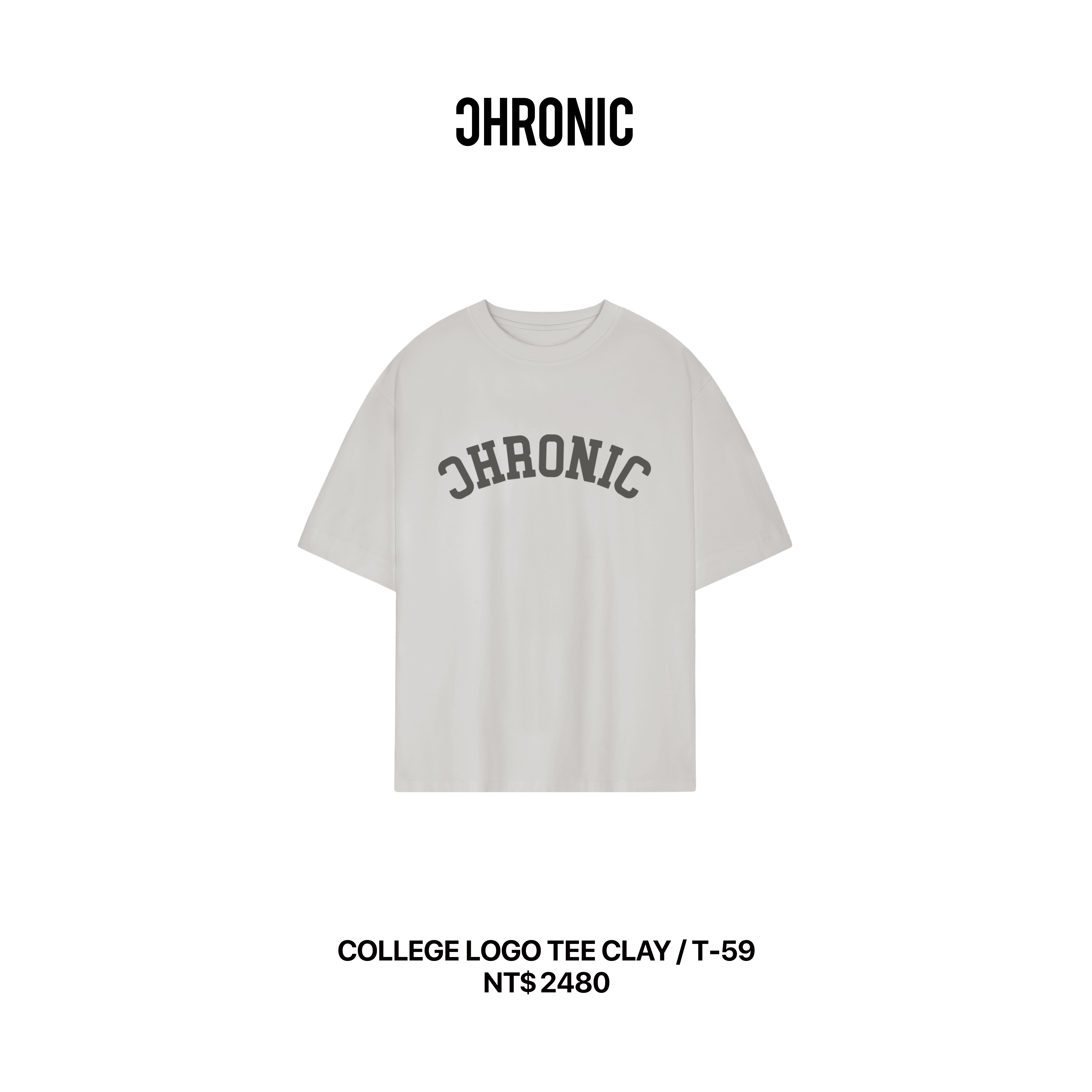 COLLEGE LOGO TEE CLAY / T-59