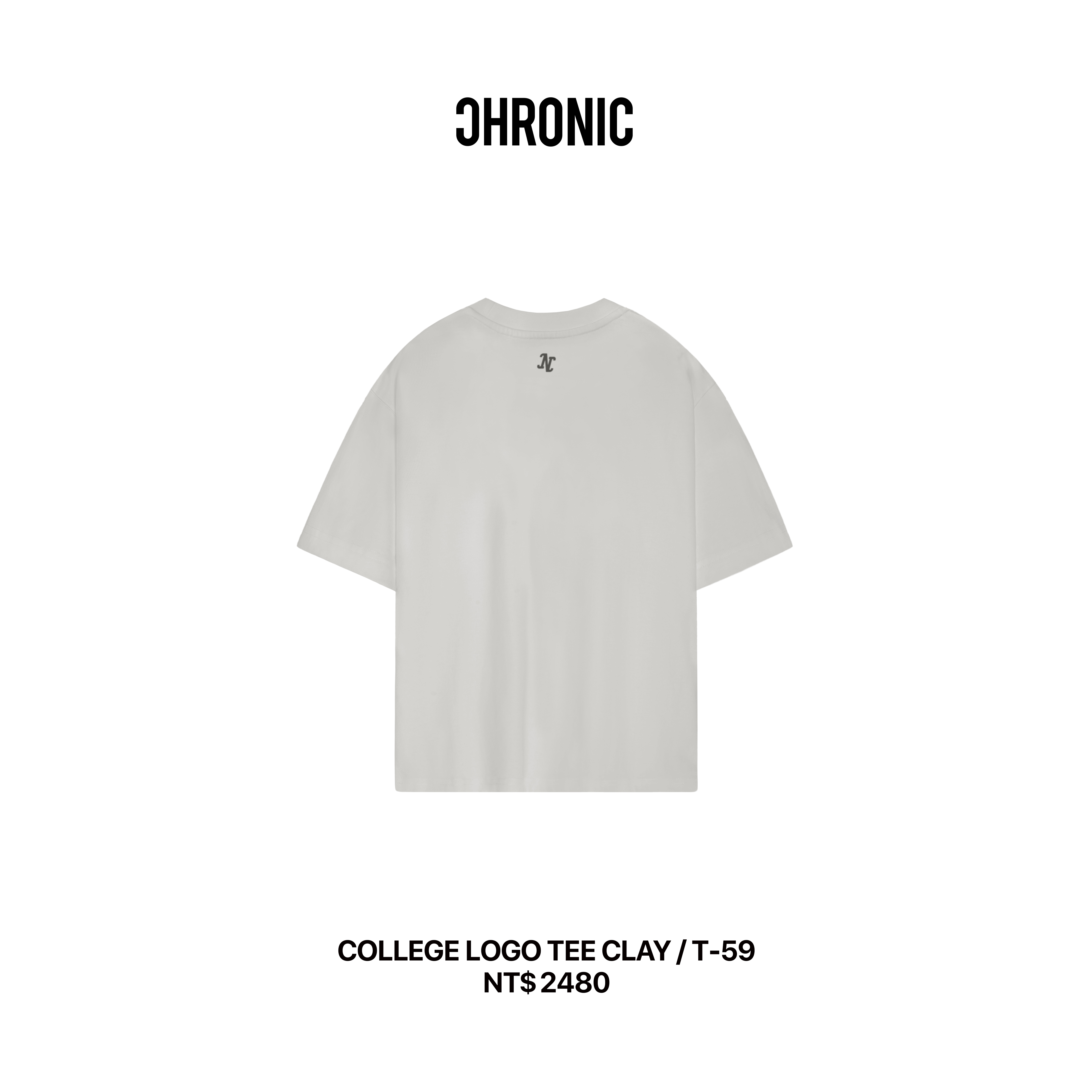 COLLEGE LOGO TEE CLAY / T-59
