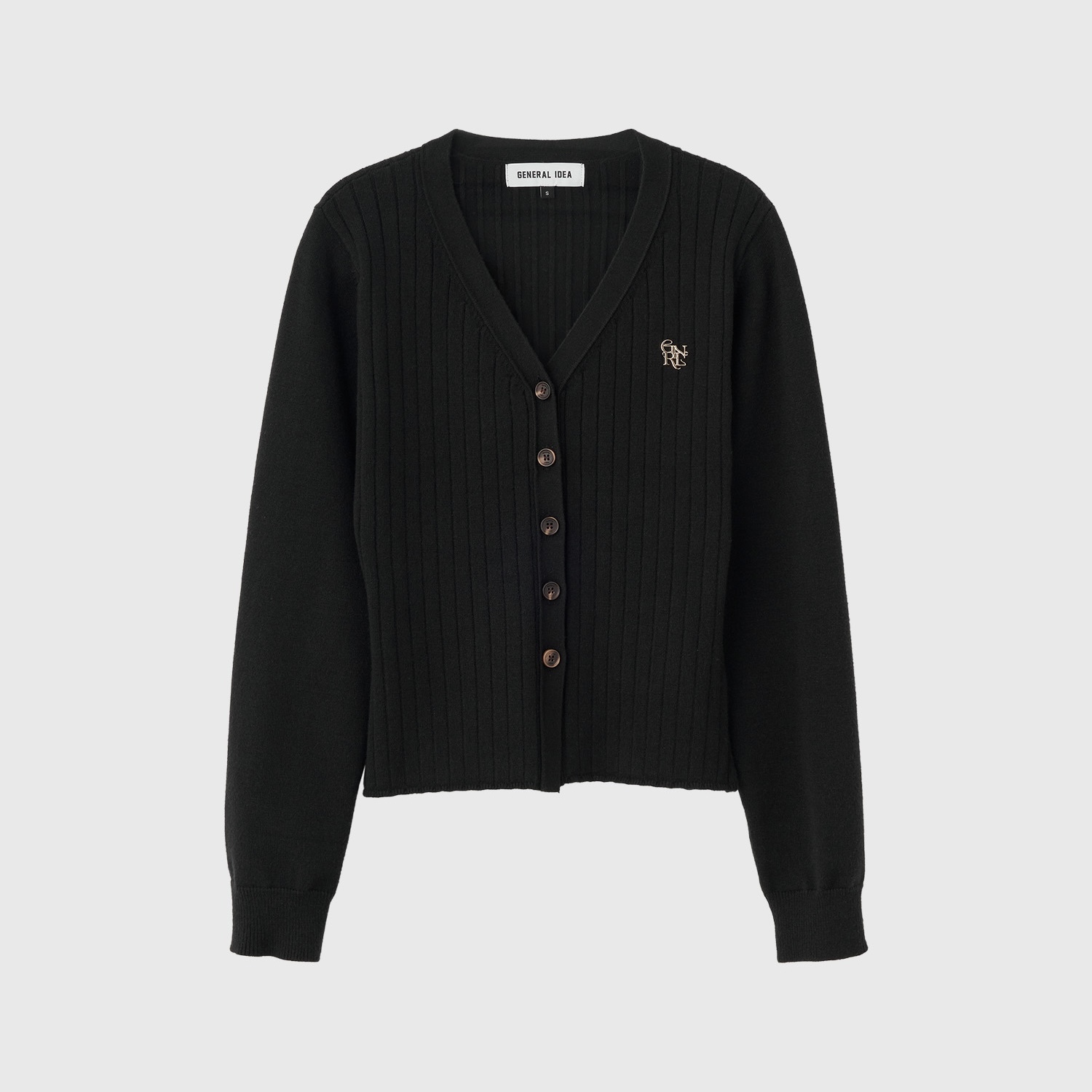 [GENERAL IDEA] ESSENTIAL RIBBED V-NECK CARDIGAN