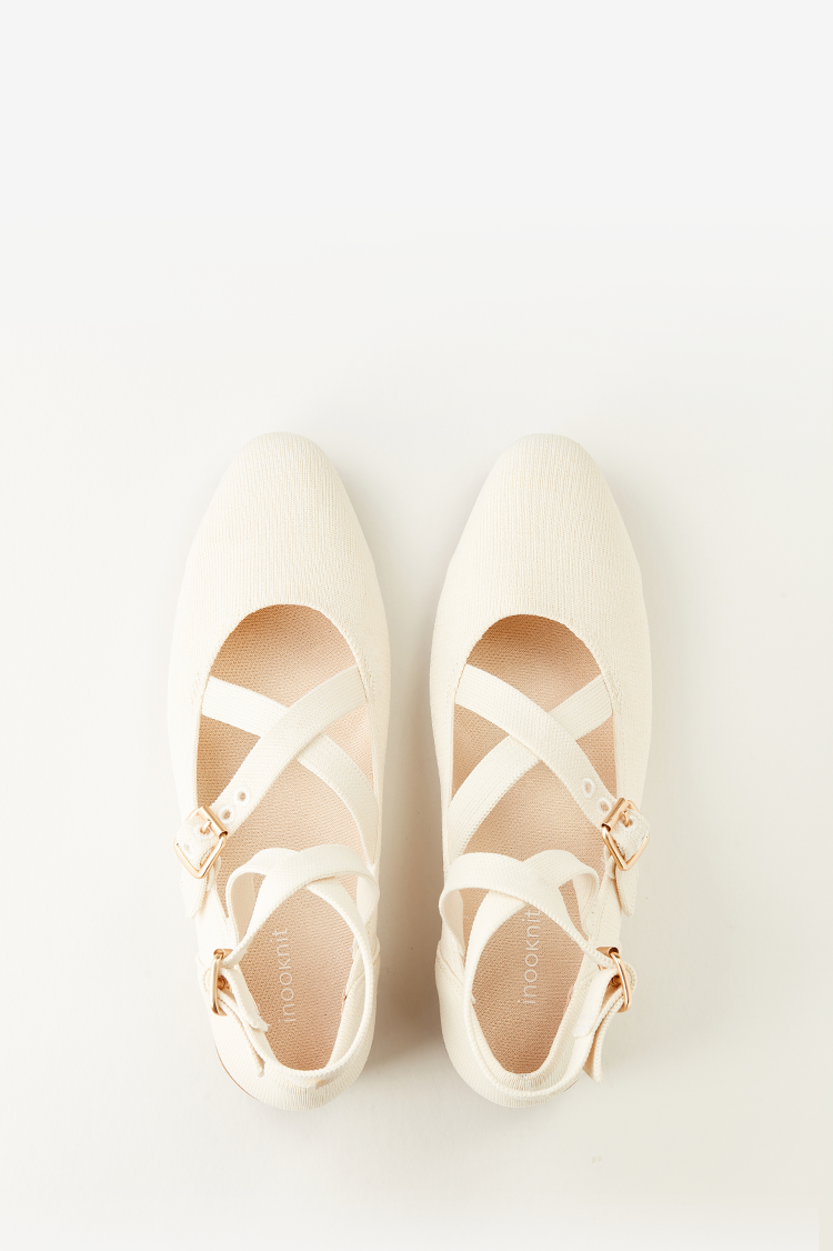 Lolita Flats Cream White| inooknit