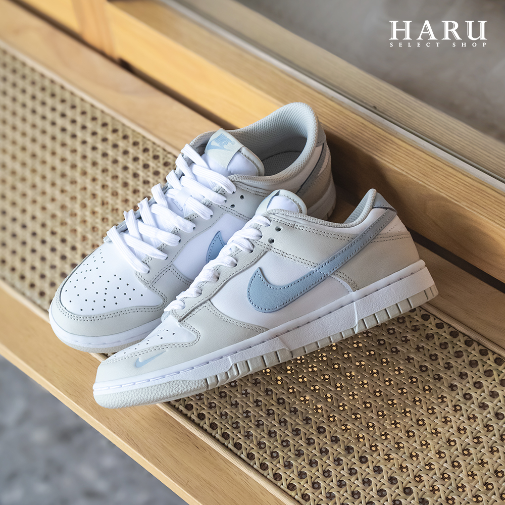 NIKE DUNK LOW 海鹽灰藍白灰藍寶寶藍雙勾小勾女生復古休閒鞋HF0023-100