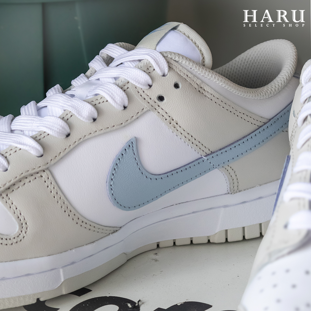 NIKE DUNK LOW 海鹽灰藍白灰藍寶寶藍雙勾小勾女生復古休閒鞋HF0023-100