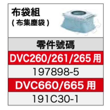 ＊中崙五金【附發票】Makita牧田 吸塵器過濾元件 濾網 197898-5 集塵袋 適用：DVC260/261/265