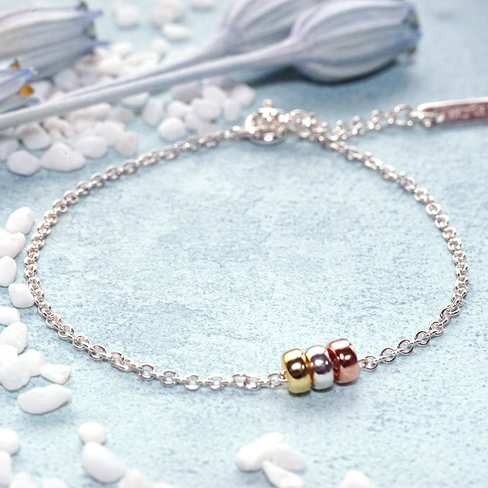 三色銀珠手鍊 925純銀手鍊