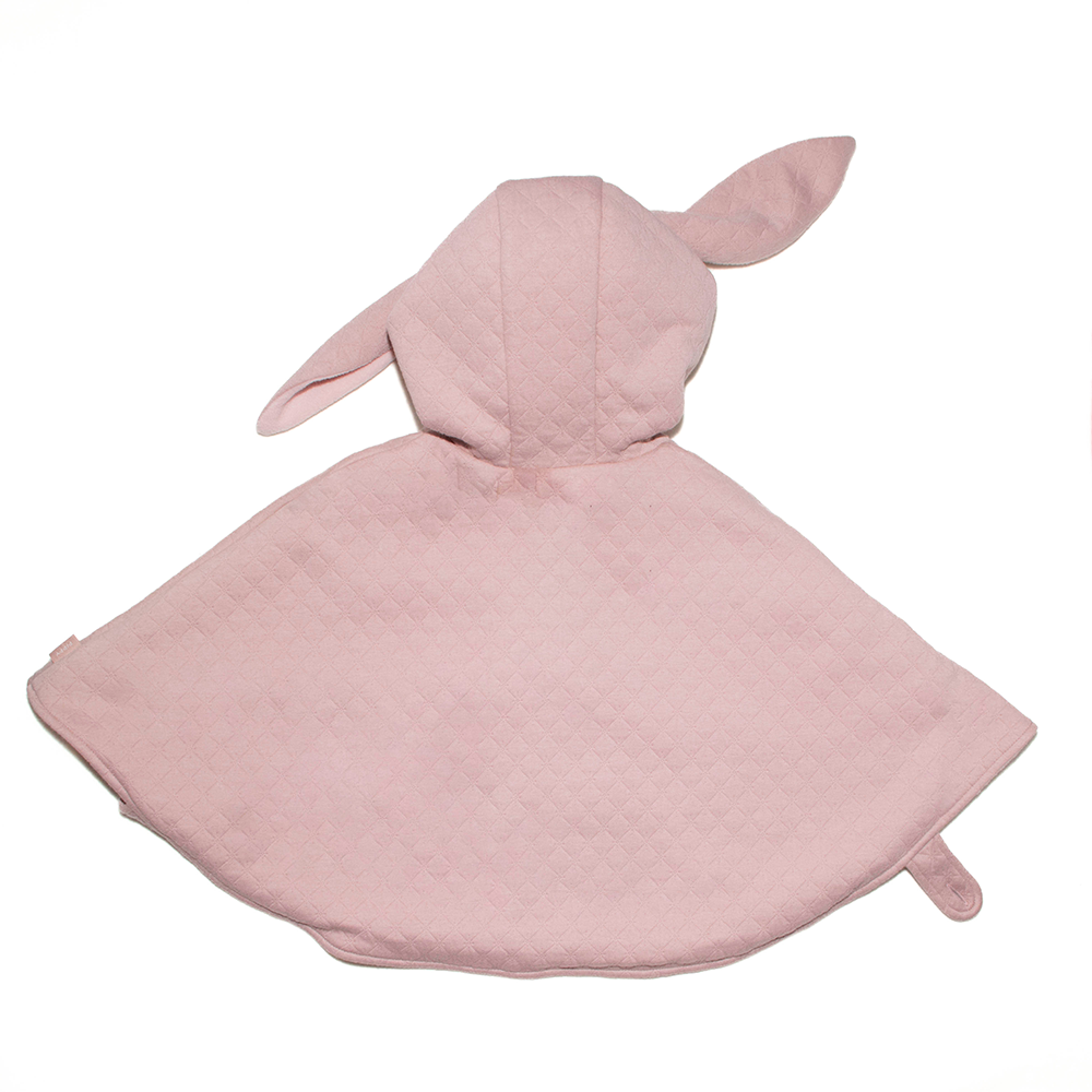 PIPPY 萌萌兔耳造型連帽斗蓬 粉