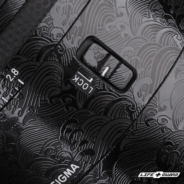 LIFE+GUARD SIGMA 70-200mm F2.8 貼膜質感特寫，LIFE+GUARD 設計風格