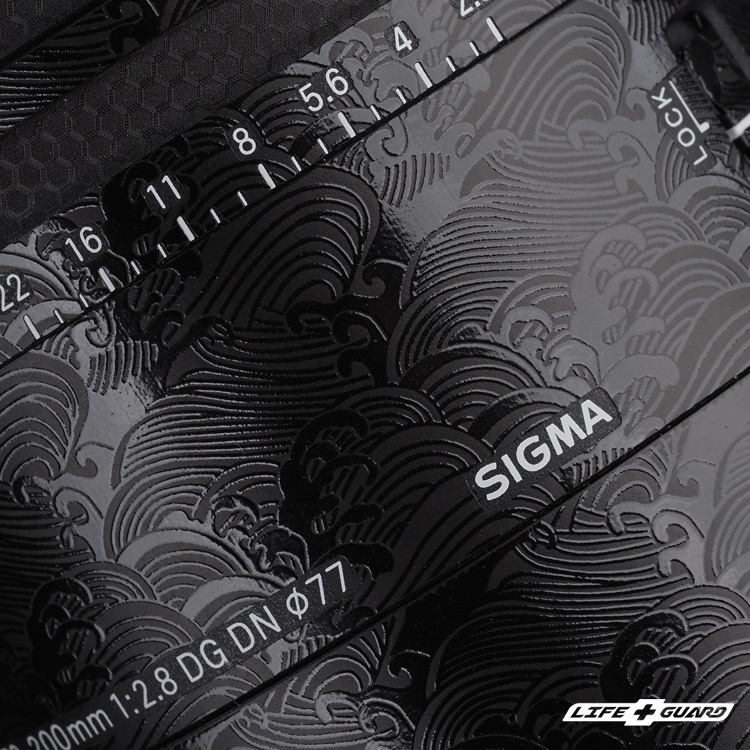 LIFE+GUARD 鏡頭貼膜安裝示意，適用 SIGMA 70-200mm F2.8 DG DN