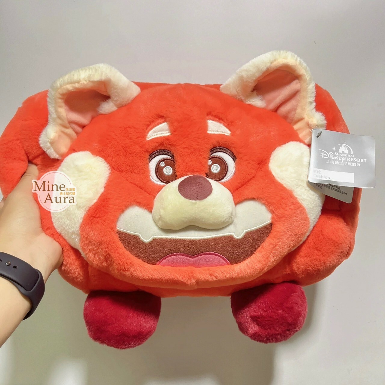 (限時特價) 紅熊貓 美美 Meilin 美美 大臉造型 暖手枕 抱枕 靠墊 青春養成記 Turning Red -上海迪士尼樂園