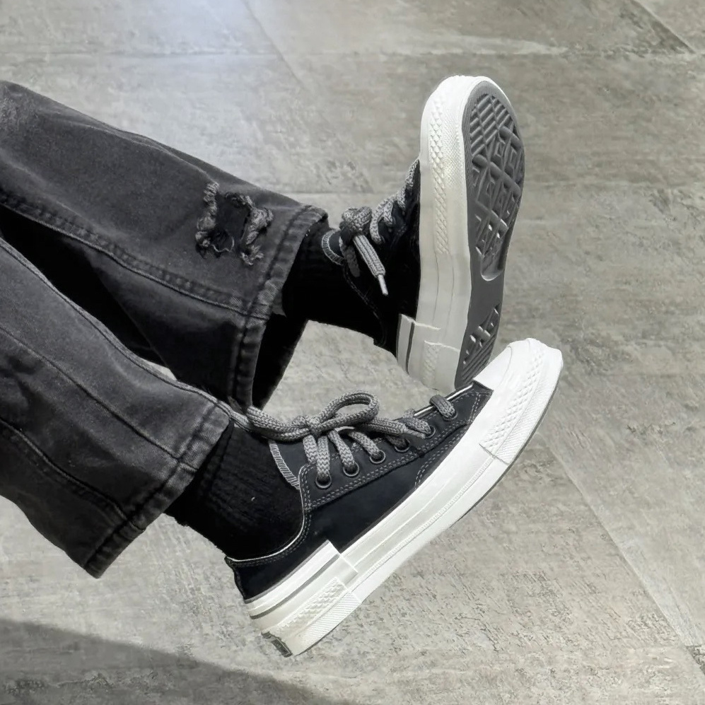 CONVERSE CHUCK 1970 HACKED HEEL OX 黑灰解構低筒A11621C