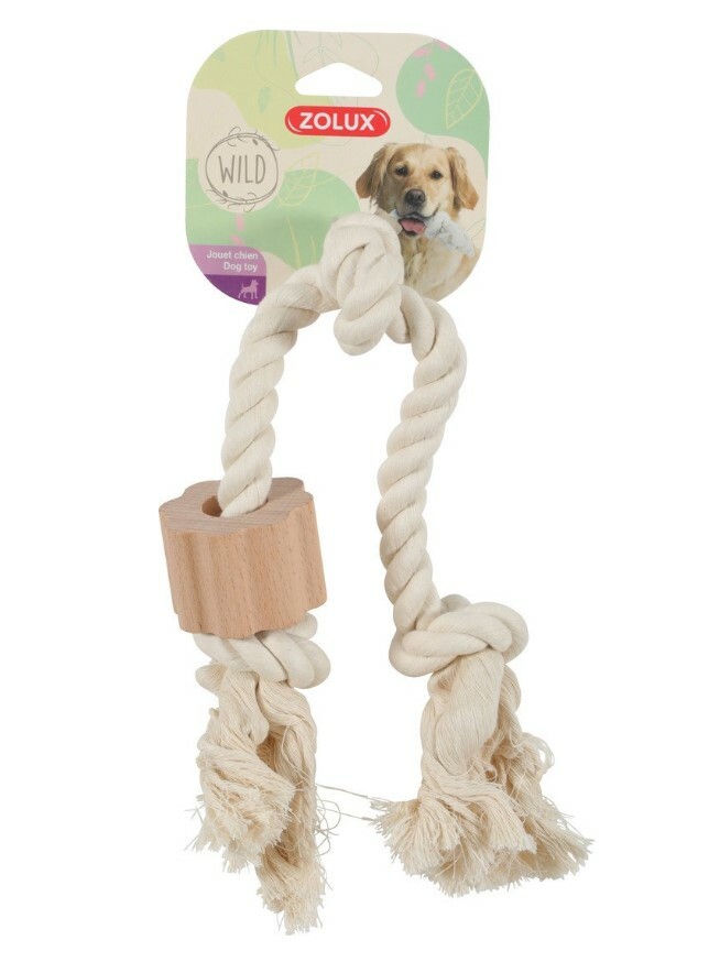法國Zolux 犬玩具 木塊紐繩結玩具 24cm