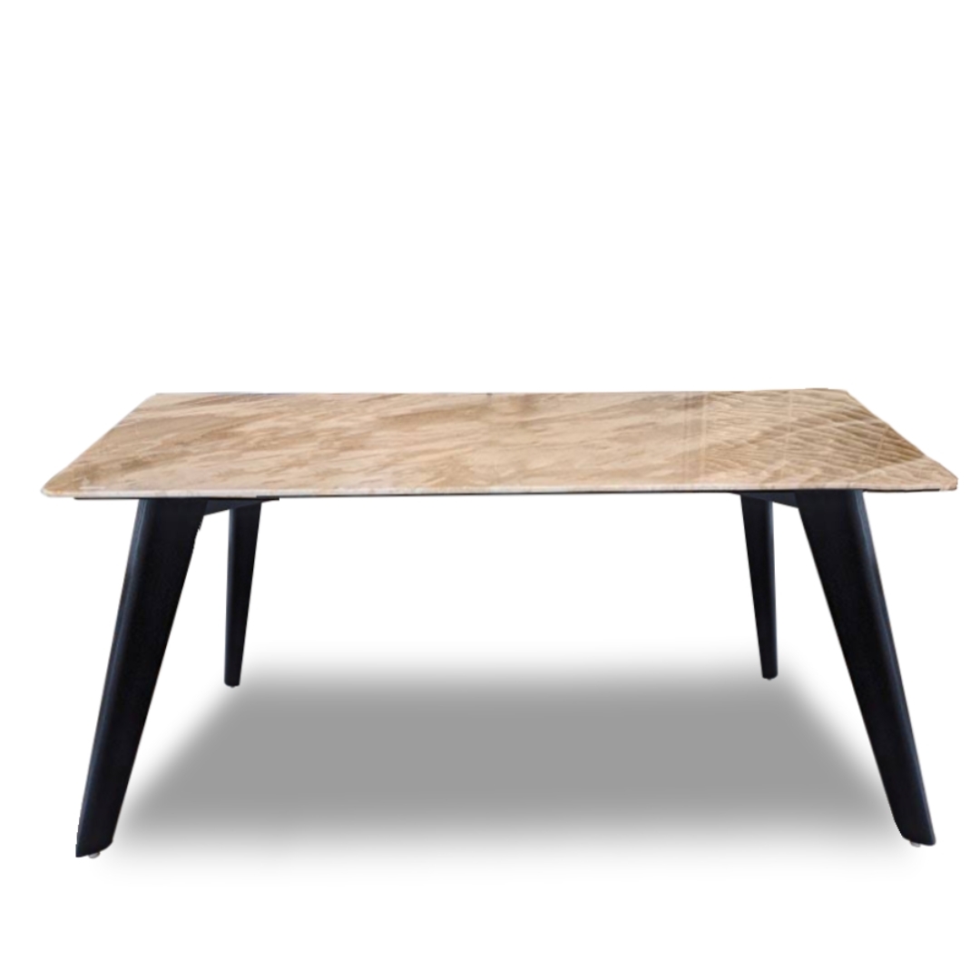 Cecchetti 琦卡蒂 | 銀狐金莎大理石 | 實木腳大餐桌