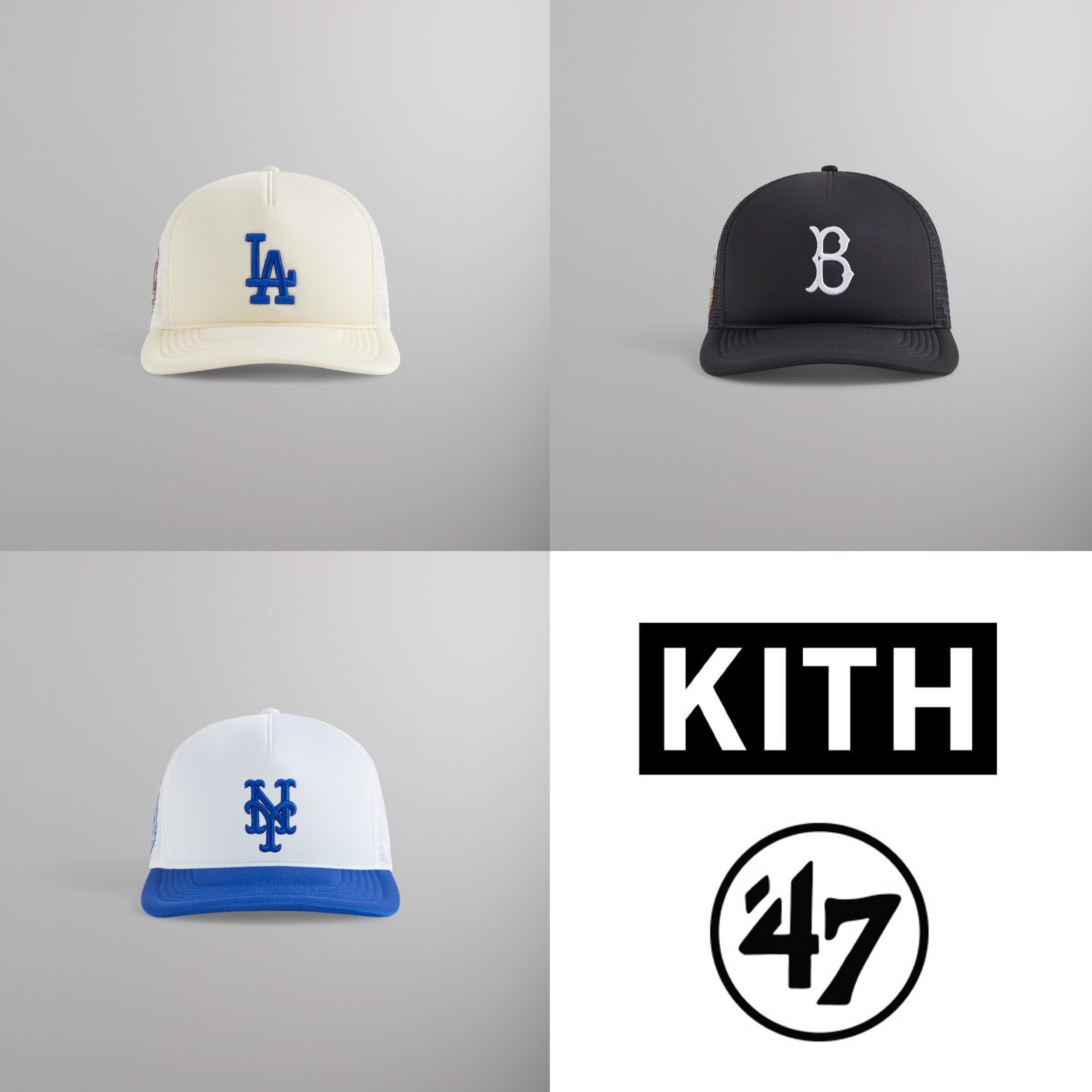 2024SS Kith for '47 MLB 道奇 紅襪 大都會 Trucker Hat 卡車帽 帽子 現貨