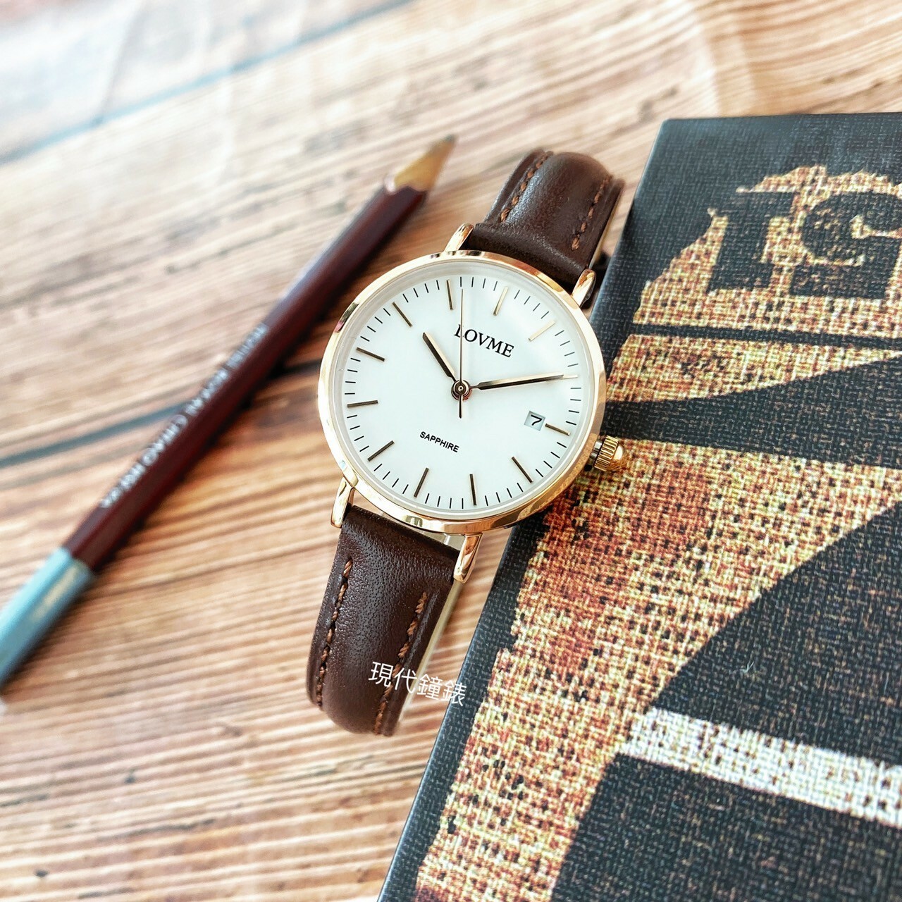 【LOVME】簡約小清新皮革腕錶VL0012S-4C-241 28mm 現代鐘錶