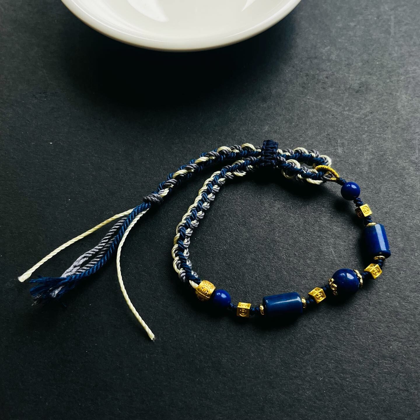 [原石] 青金石水晶手環 水晶腳環