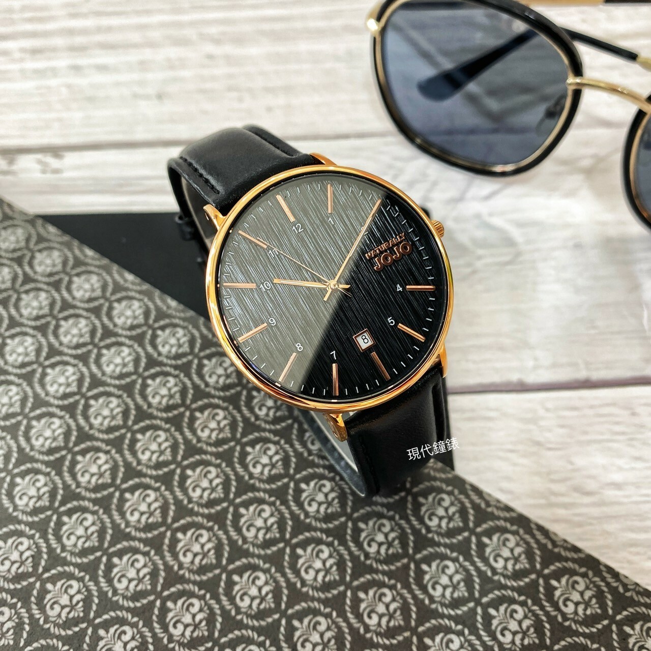 【NATURALLY JOJO】經典簡約木質紋腕錶 JO96898-88RM 42mm 現代鐘錶