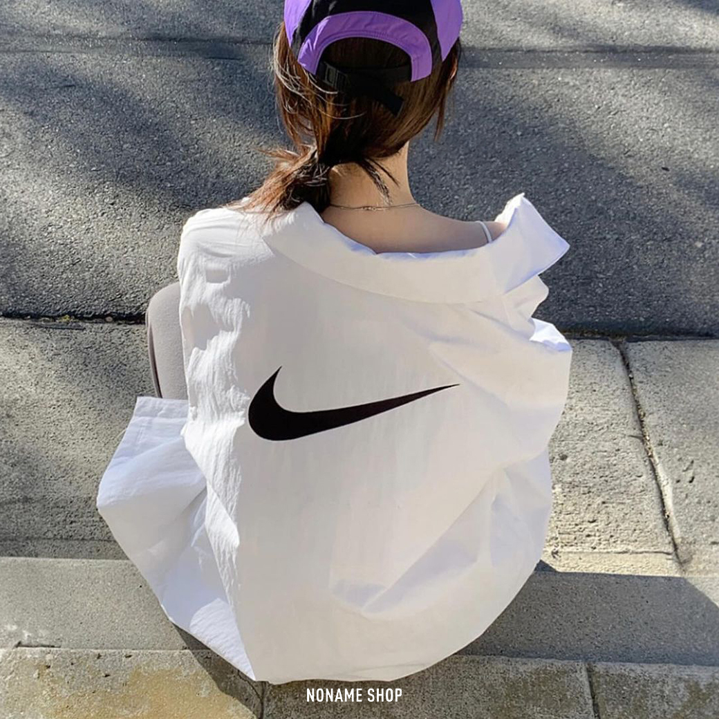 NIKE NSW ESSENTIAL WOVEN UV 梭織 教練外套 風衣 防曬 外套 雲朵白 (女款)