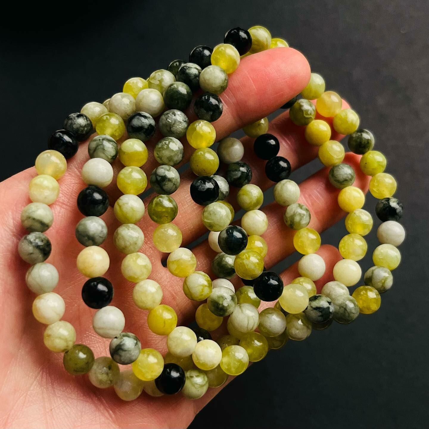 [原石] 蛇紋石 水晶手串