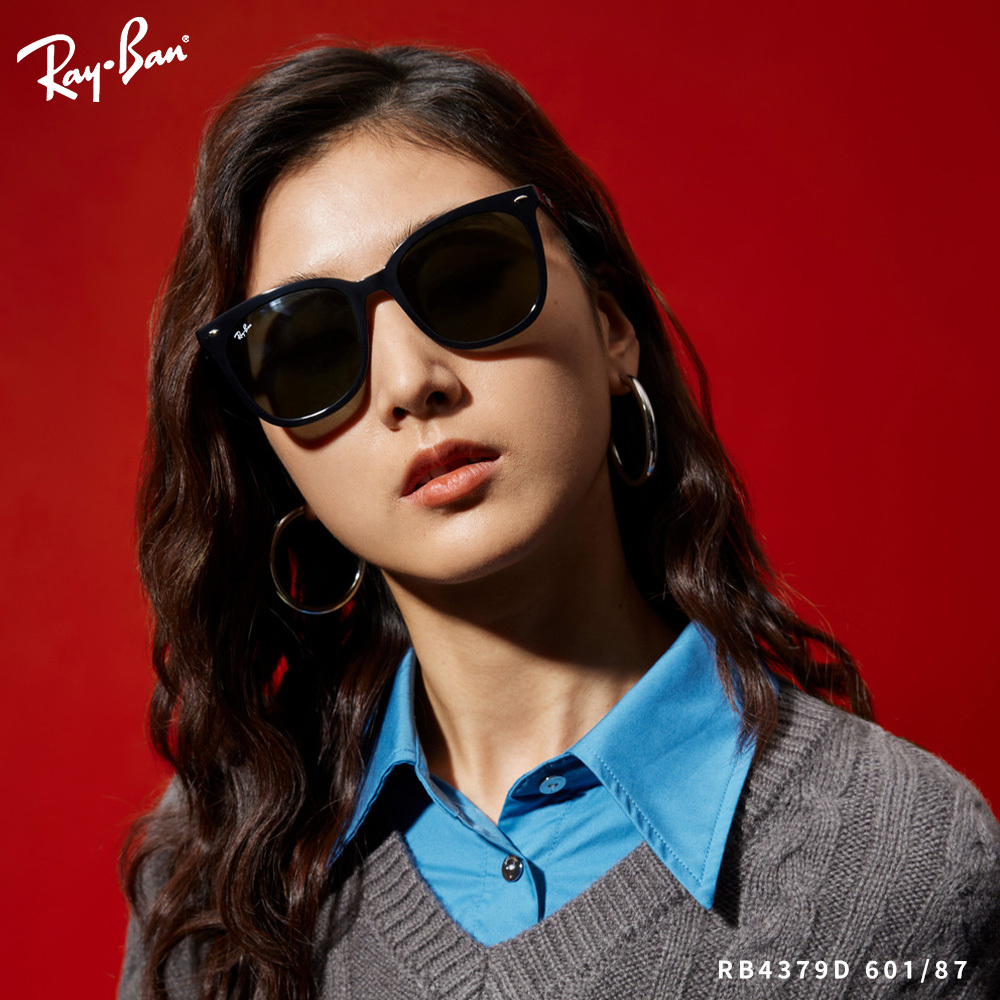 【RayBan】RB4379D 601/87-55mm 方框太陽眼鏡♣