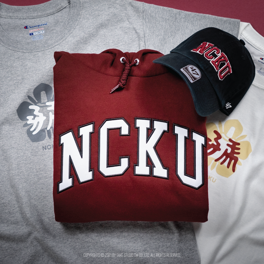 Champion® 成功大學 NCKU 經典刺繡帽T - (酒紅色/白色/黑色)