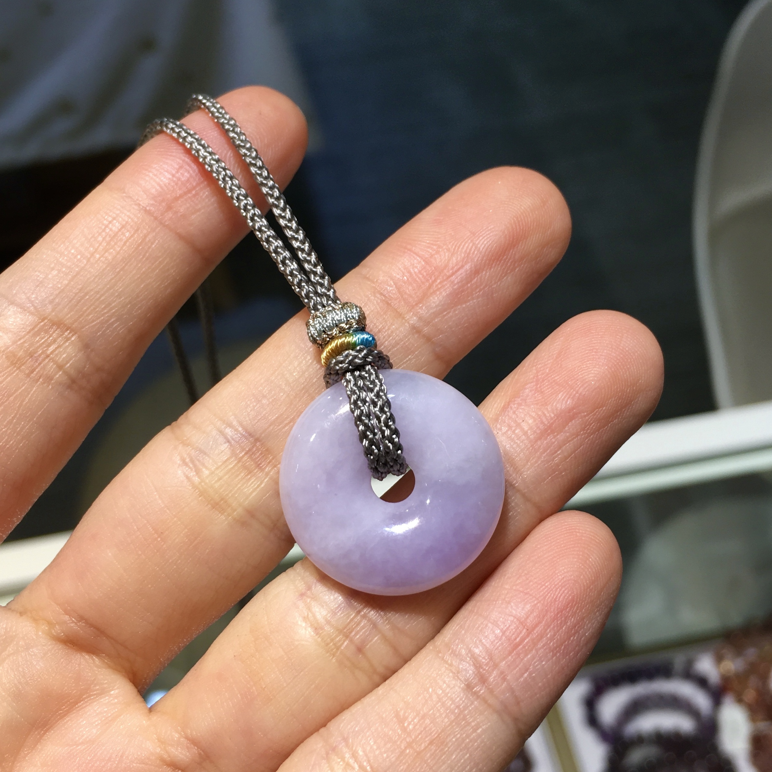 濃色紫羅蘭平安扣 - #1